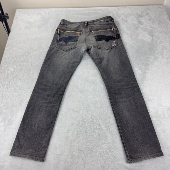 Diesel Grey Denim Jeans Slammer Stretch Men’s Size 31 x 32 Made in Italy - Picture 4 of 11